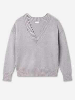 Good American- Deep V Knit Sweater